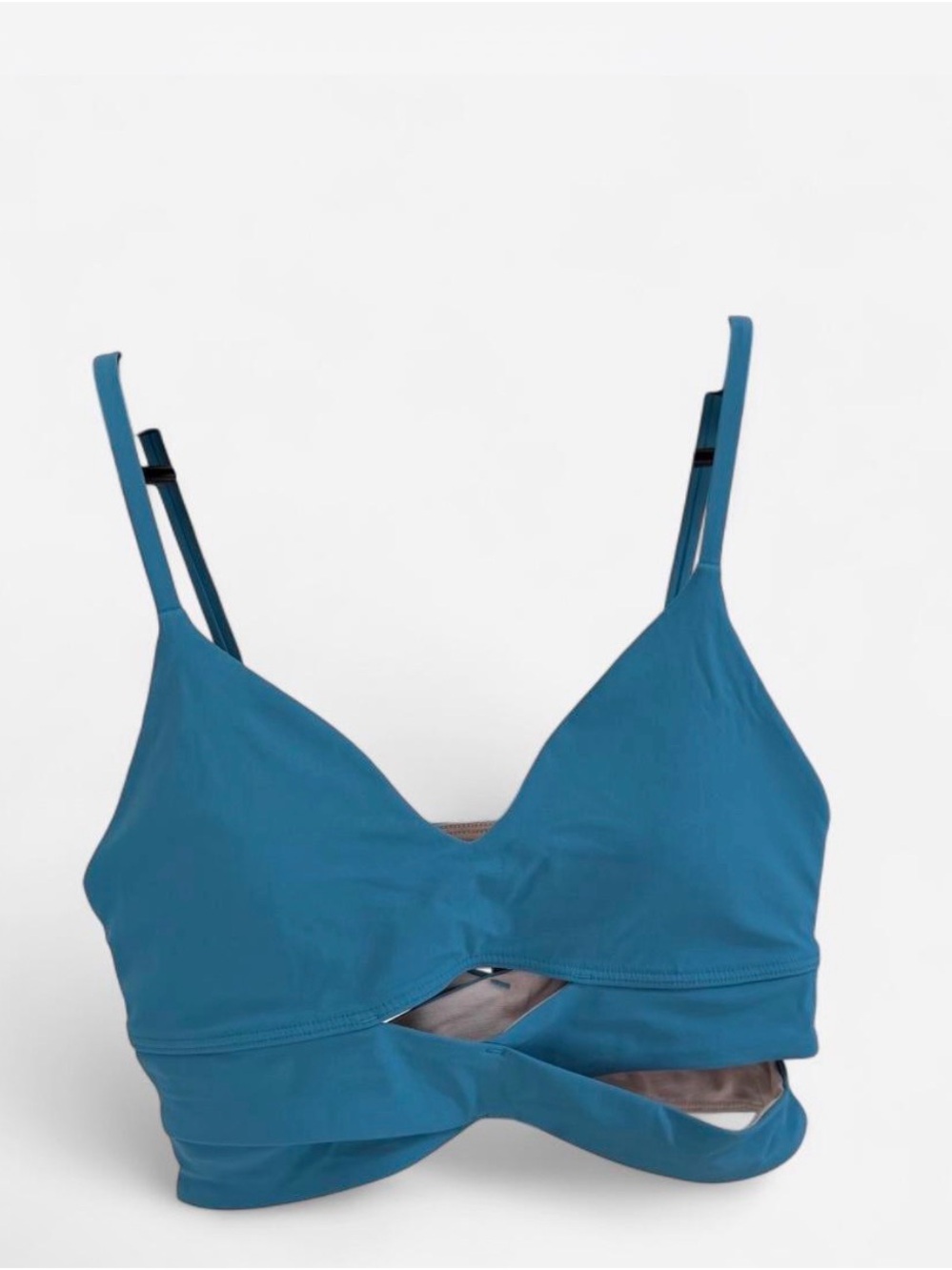 Lululemon V-Neck Crossover Underband Bra Blue Size 6 New With Tags